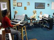 Click for a larger view of the keyboard class in progress!